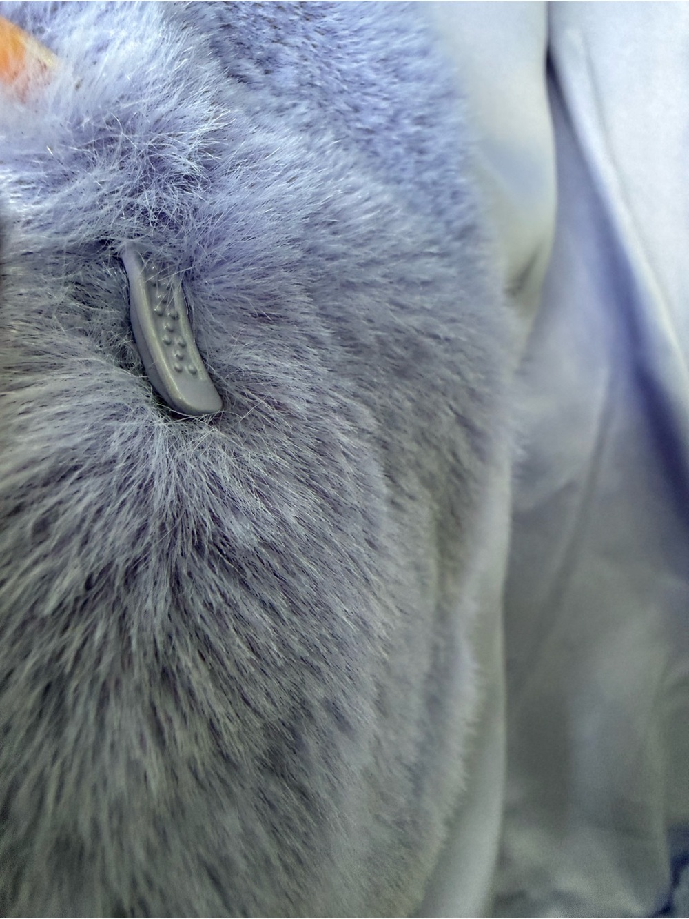 Donna Salyers Fabulous Furs Faux Fur Coat L Periwinkle Blue Plush Oversized - Picture 9 of 16